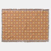Braune Plus-Muster-Wurfdecke Decke (Vorderseite)