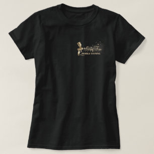 Braune Punkt-Sprühbräunung T-Shirt