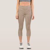 Braune Pünktchen-Leggings Capri Leggings (Vorderseite)