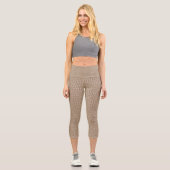 Braune Pünktchen-Leggings Capri Leggings (Vorderseite)