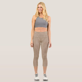 Braune Pünktchen-Leggings Capri Leggings