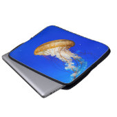 Braune Qualle Laptopschutzhülle (Vorne Knopf)