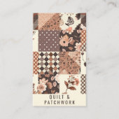Braune Quilt-Patchwork-Handmade-Kleidung  Visitenkarte (Vorderseite)