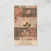 Braune Quilt-Patchwork-Handmade-Kleidung Visitenkarte (Vorderseite)