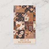 Braune Quilt-Patchwork-Handmade-Kleidung Visitenkarte (Vorderseite)