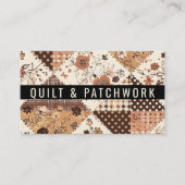 Braune Quilt-Patchwork-Handmade-Kleidung Visitenkarte (Vorderseite)