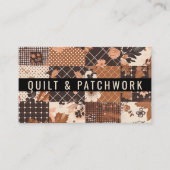 Braune Quilt-Patchwork-Handmade-Kleidung  Visitenkarte (Vorderseite)