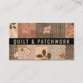 Braune Quilt-Patchwork-Handmade-Kleidung  Visitenkarte (Vorderseite)