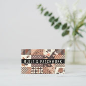 Braune Quilt-Patchwork-Handmade-Kleidung  Visitenkarte (Stehend Vorderseite)
