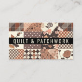 Braune Quilt-Patchwork-Handmade-Kleidung  Visitenkarte (Vorderseite)
