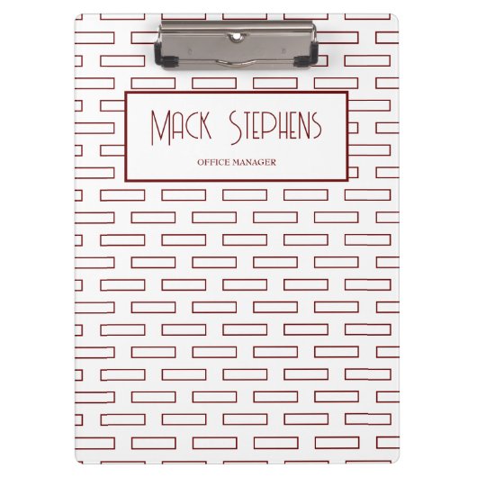 Braune Rechtecke Name Zwischenablage Klemmbrett (Vorderseite)