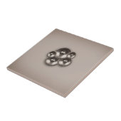 Braune Retro-Lautsprecher Fliese (Seite)