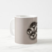 Braune Retro-Lautsprecher Kaffeetasse (Vorderseite Links)