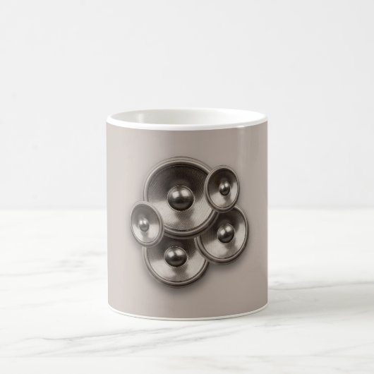 Braune Retro-Lautsprecher Kaffeetasse (Mittel)