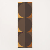 braune Retrokreise Yogamatte (Vorderseite)