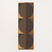 braune Retrokreise Yogamatte (Rückseite)