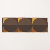 braune Retrokreise Yogamatte (Vorderseite (Horizontal))