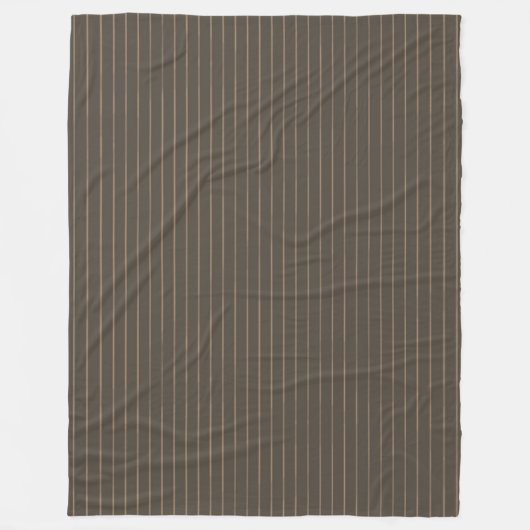 Braune Retropinstreifen Fleecedecke (Vorderseite)