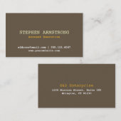 Braune Rinde einfach moderne berufliche Führungskr Visitenkarte (Vorne/Hinten)