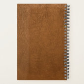 Braune Rindsleder-Ledertextur-Optik Planer (Rückseite)