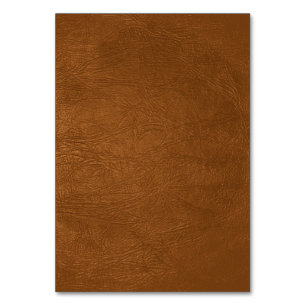 Braune Rindsleder-Ledertextur-Optik Tischnummer