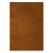 Braune Rindsleder-Ledertextur-Optik Tischnummer (Vorderseite)