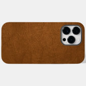 Braune Rindsleder-Textur-Optik Case-Mate iPhone Hülle (Rückseite (Horizontal))