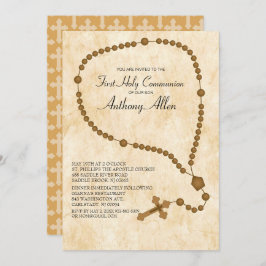 Braune Rosarden Erste Heilige Kommune Einladung