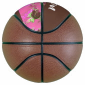 Braune Rose auf rosa Basketball (Rechts)