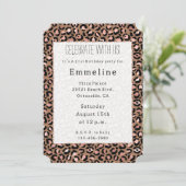 Braune Rose Einladung (Stehend Vorderseite)