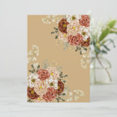 Braune Rose Einladung (Stehend Vorderseite)