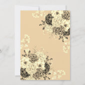 Braune Rose Einladung (Rückseite)