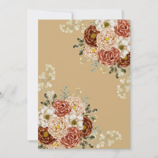 Braune Rose Einladung