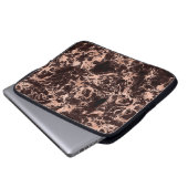 Braune Rose Goldmarmor Laptopschutzhülle (Vorne Knopf)