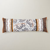 Braune, roste, schwarze Tierdruckgrafiken Seitenschläferkissen (Rückseite)