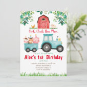 Braune rote Landtiere Einladungen zum Geburtstag (Stehend Vorderseite)