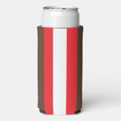 Braune, rote und weiße Streifen Selters Dosenkühler (Seltzer Rückseite)