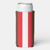 Braune, rote und weiße Streifen Selters Dosenkühler (Seltzer Vorderseite)