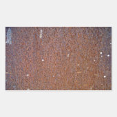 Braune Rust-Metallstruktur Rechteckiger Aufkleber (Vorderseite)