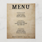 Braune rustikale Hochzeitsempfangs-Dinner-Atmosphä (Vorderseite)