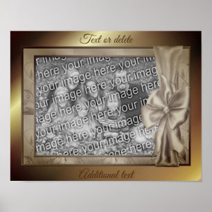 Braune Satin-Rahmen erstellen Ihr eigenes Foto Poster