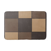 Braune Schachbretter Badematte (Vorderseite)