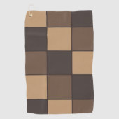 Braune Schachbretter Golfhandtuch (Vorderseite)
