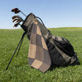 Braune Schachbretter Golfhandtuch (Gras)