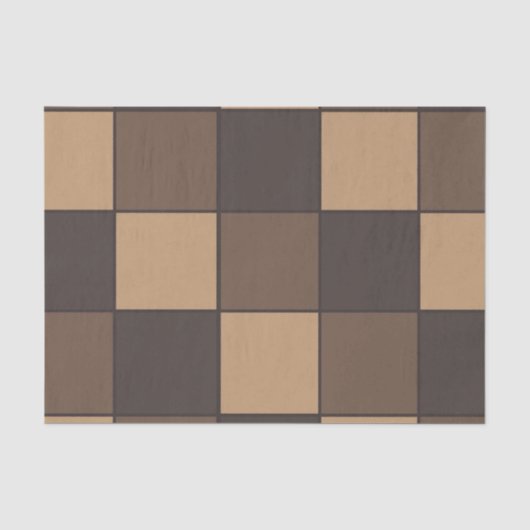 Braune Schachbretter Seidenpapier (Vorderseite)