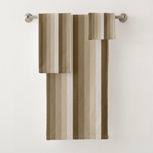 Braune Schattenstreifen Badhandtuch Set (Insitu)