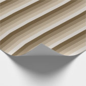 Braune Schattenstreifen Geschenkpapier (Ecke)