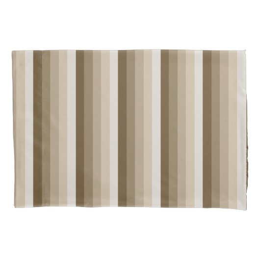 Braune Schattenstreifen Kissenbezug (Vorderseite)