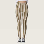 Braune Schattenstreifen Leggings (Vorderseite)