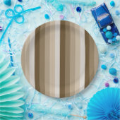 Braune Schattenstreifen Pappteller (Party)